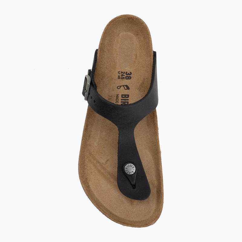 Шльопанці BIRKENSTOCK Gizeh Oiled Leather black 5
