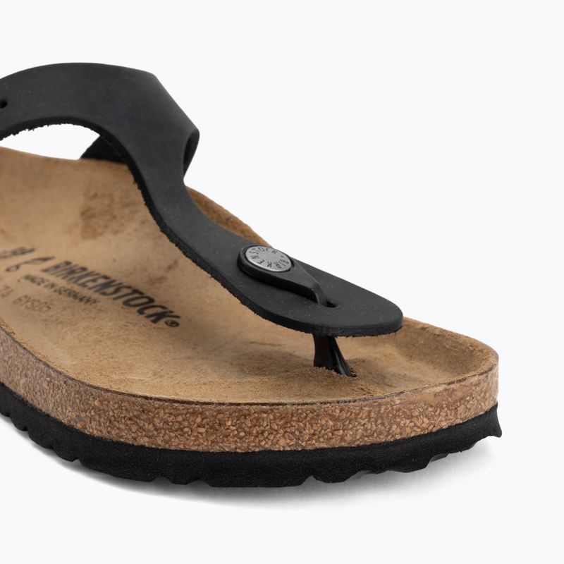 Шльопанці BIRKENSTOCK Gizeh Oiled Leather black 7