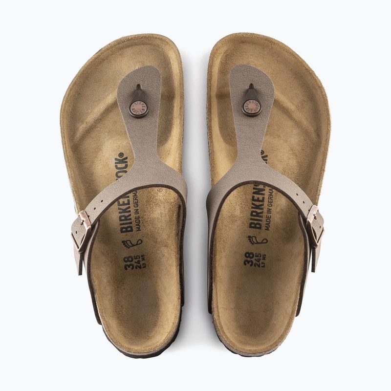 Шльопанці BIRKENSTOCK Gizeh Birkibuc Narrow mocca 4