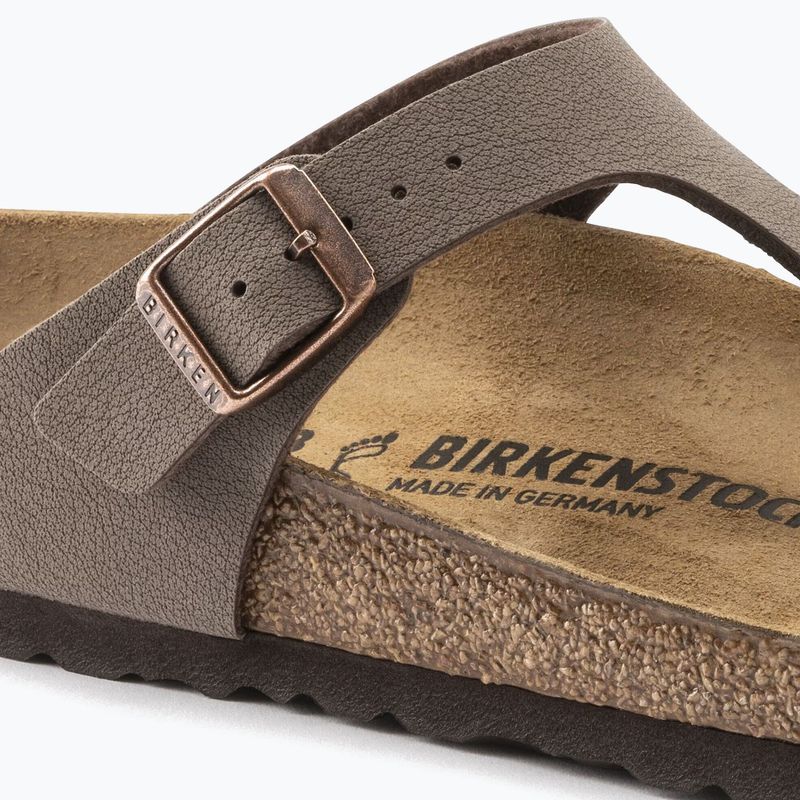 Шльопанці BIRKENSTOCK Gizeh Birkibuc Narrow mocca 6