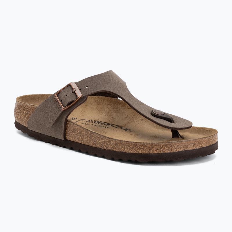 Шльопанці BIRKENSTOCK Gizeh Birkibuc Narrow mocca
