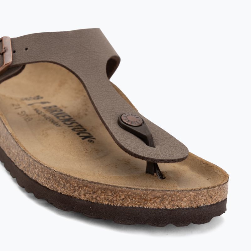 Шльопанці BIRKENSTOCK Gizeh Birkibuc Narrow mocca 7