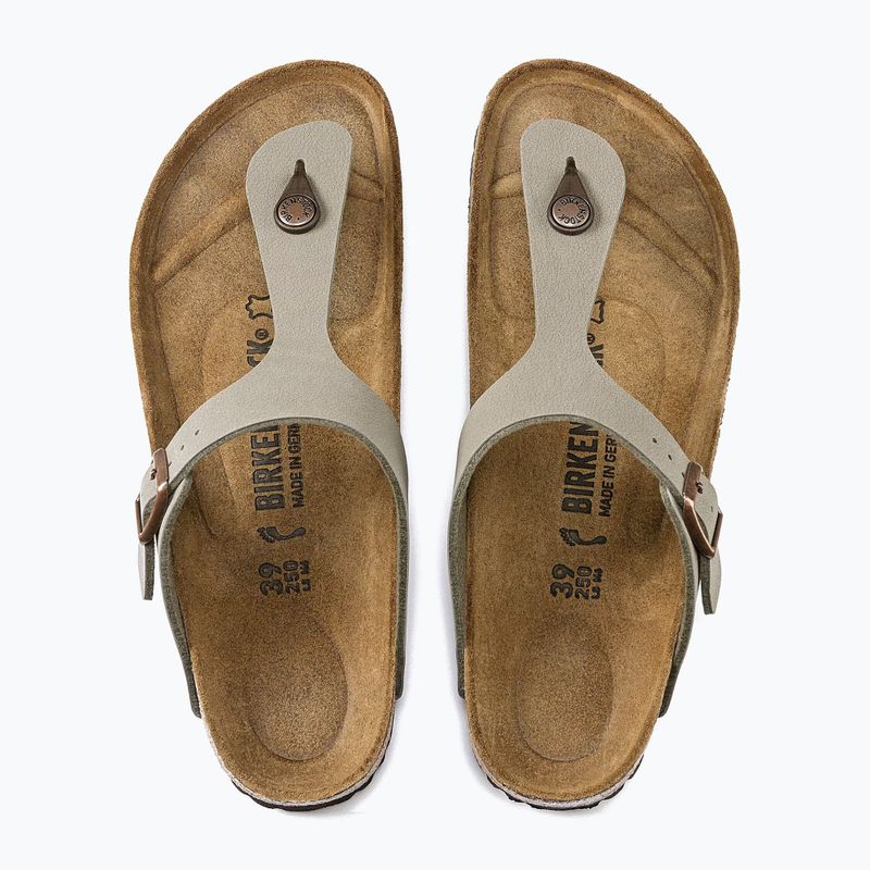 Шльопанці BIRKENSTOCK Gizeh Birkibuc Narrow stone 4
