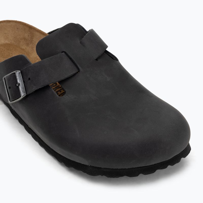 BIRKENSTOCK Boston LEOI Вузькі чорні шльопанці 7