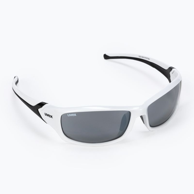 Окуляри сонячні UVEX Sportstyle 211 white black/litemirror silver 53/0/613/8216