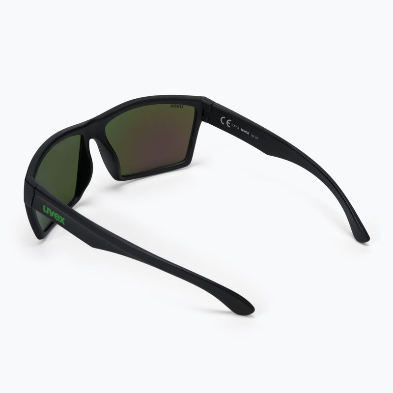 Окуляри сонячні UVEX Lgl 29 black mat/mirror green 53/0/947/2215 2