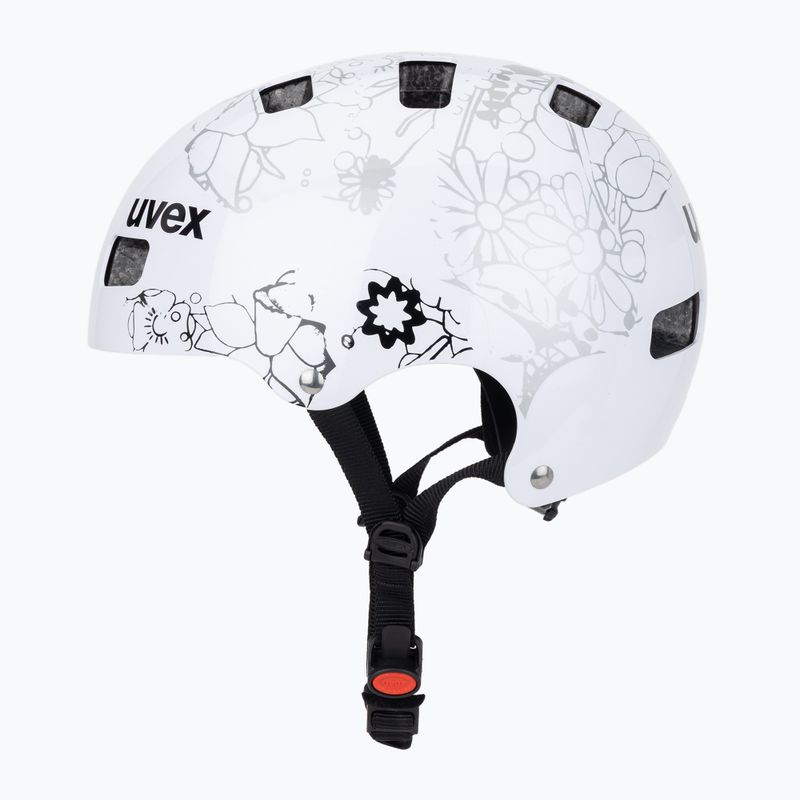 Дитячий шолом UVEX Kid 3 white flower/black 3