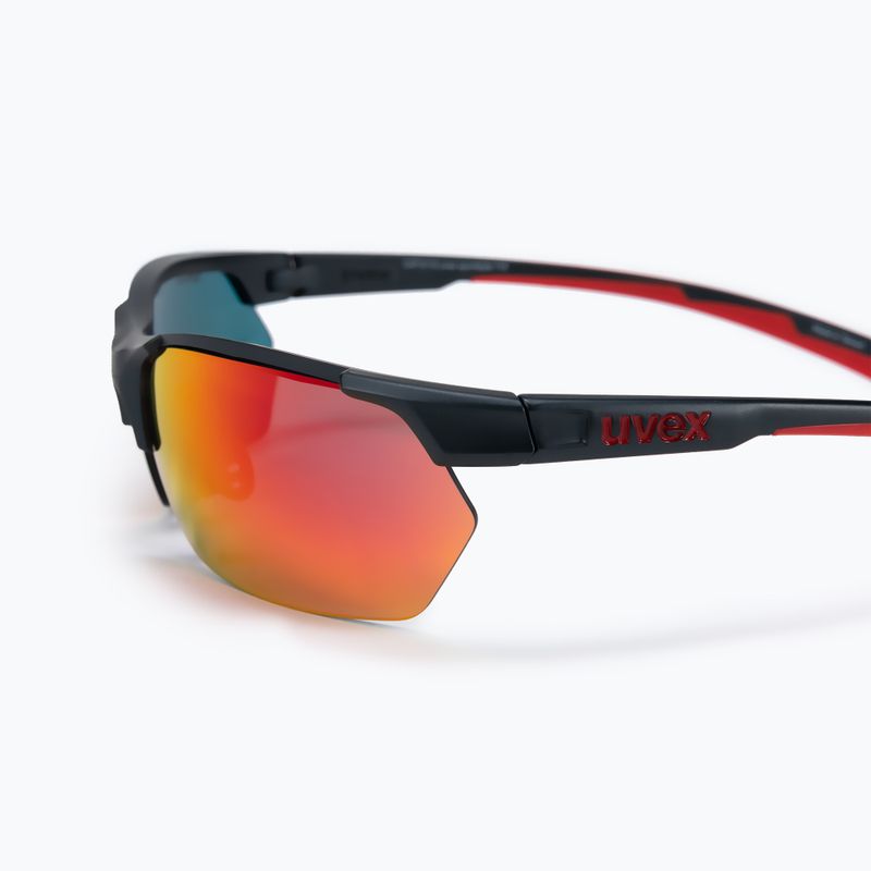 Окуляри сонячні UVEX Sportstyle 114 grey red mat/mirror red/litemirror orange/clear 53/0/939/5316 4