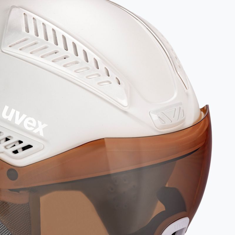 Шолом лижний жіночий  UVEX Hlmt 600 visor білий 56/6/236/50 6