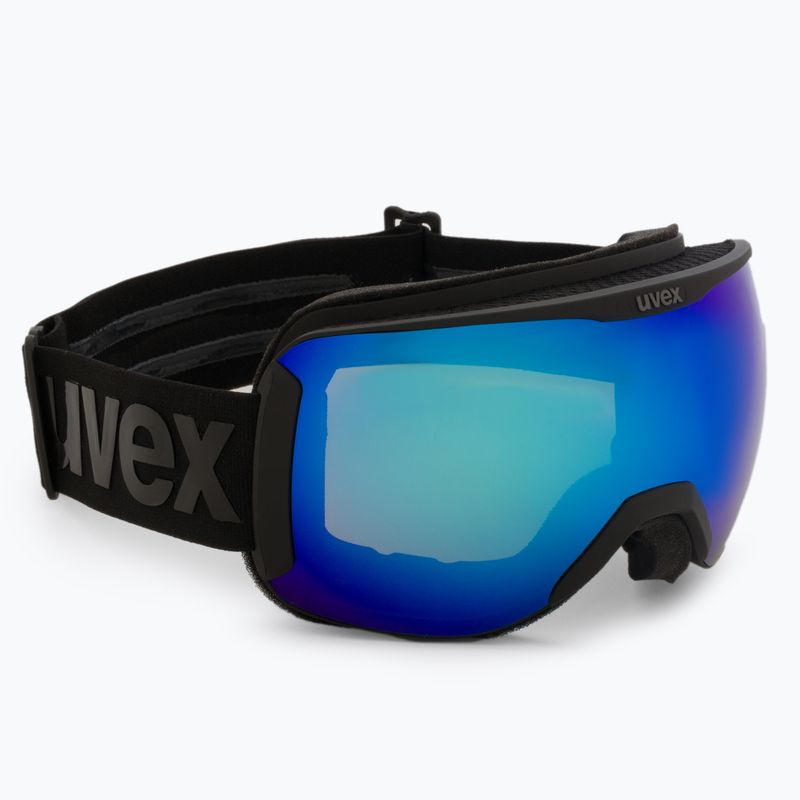 Маска лижна  UVEX Downhill 2100 CV black mat/mirror blue colorvision green 55/0/392/20