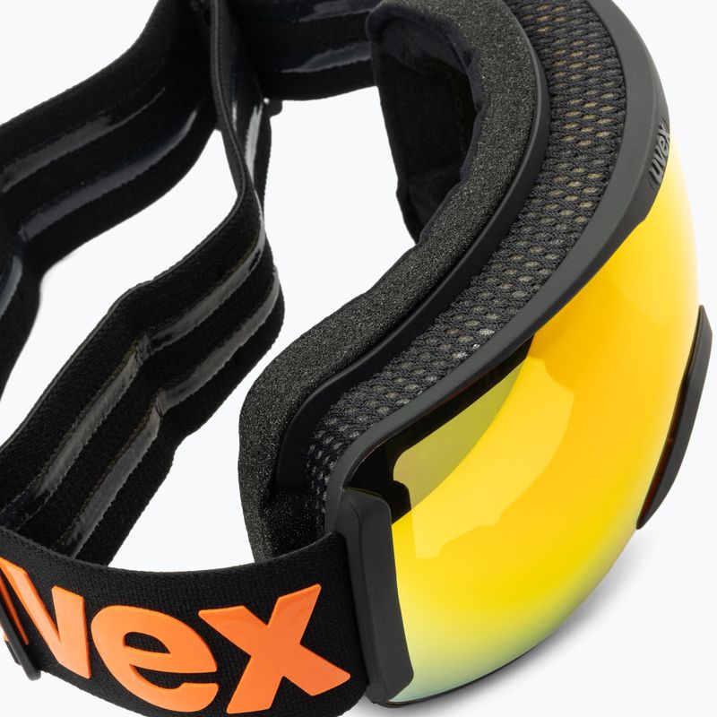 Маска лижна  UVEX Downhill 2100 CV black mat/mirror orange colorvision yellow 55/0/392/24 5