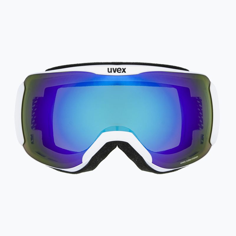 Маска лижна  UVEX Downhill 2100 CV white mat/mirror blue colorvision green 55/0/392/10 7