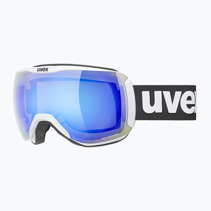 Маска лижна  UVEX Downhill 2100 CV white mat/mirror blue colorvision green 55/0/392/10 8