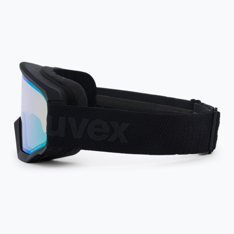 Маска лижна UVEX Athletic FM black mat/mirror green lasergold lite55/0/520/2330 4