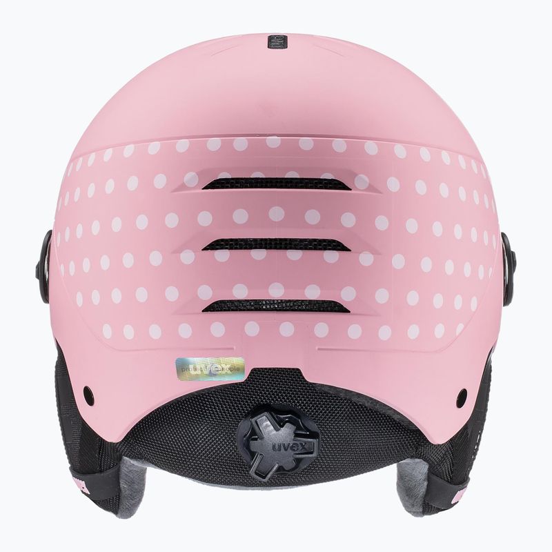 Шолом гірськолижний дитячий UVEX Rocket Visor Jr pink confetti matt/mirror silver/lasergold lite 4
