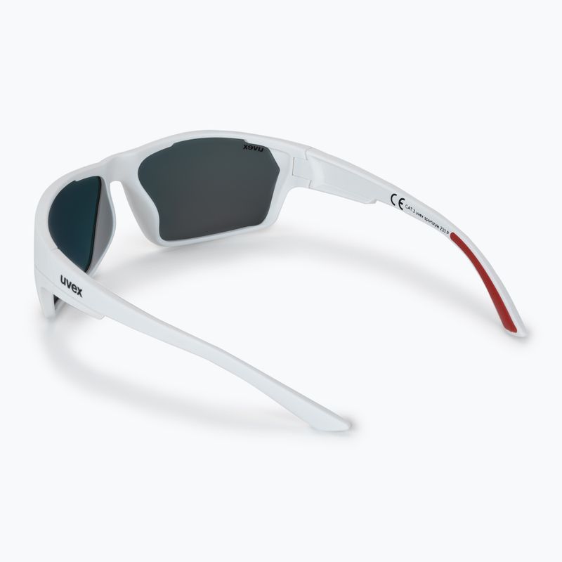Окуляри велосипедні UVEX Sportstyle 233 P white mat/polavision mirror red 53/2/097/8830 2