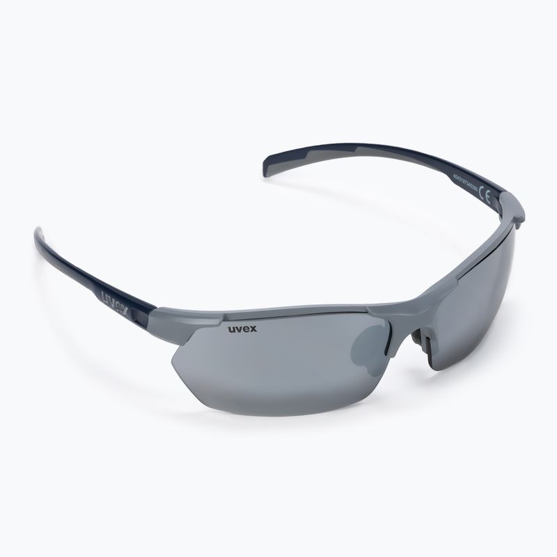 Окуляри сонячні UVEX Sportstyle 114 rhino deep space mat/litemirror silver/litemirror orange/clear 53/0/939/5416