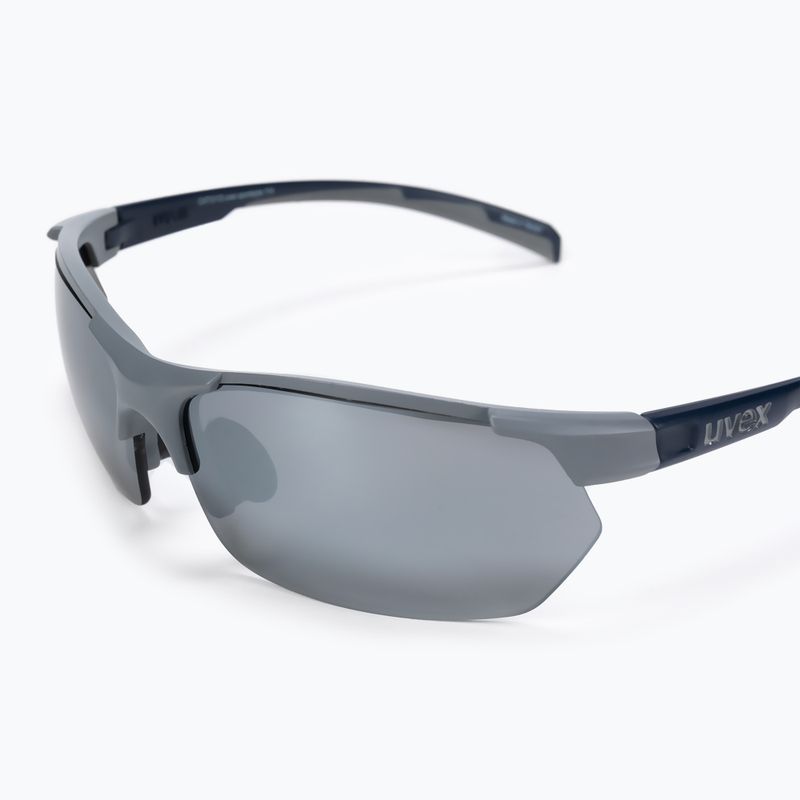 Окуляри сонячні UVEX Sportstyle 114 rhino deep space mat/litemirror silver/litemirror orange/clear 53/0/939/5416 5