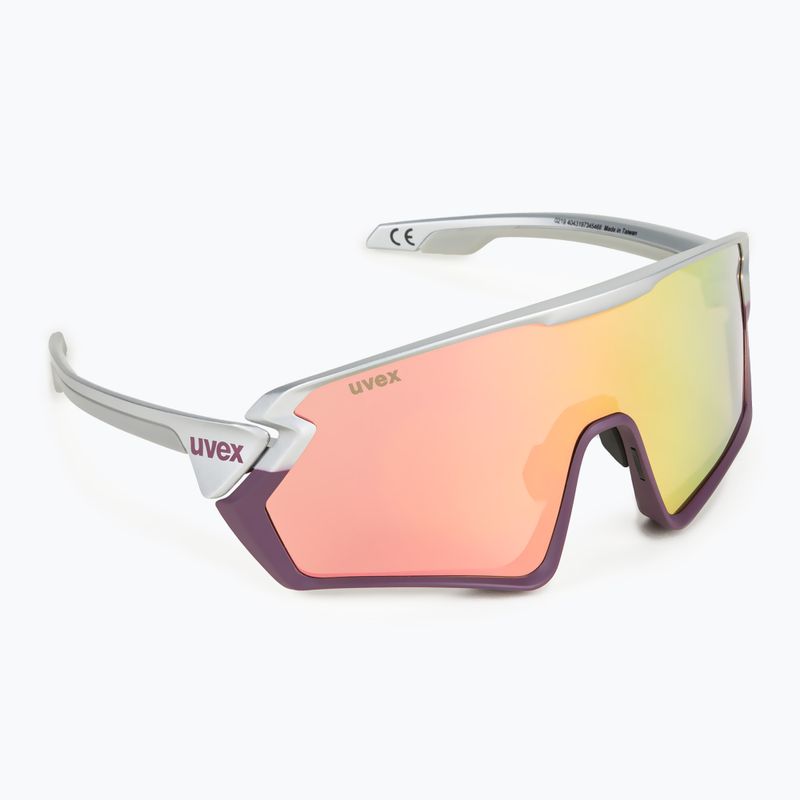 Окуляри велосипедні UVEX Sportstyle 231 silver plum mat/mirror red S5320655316