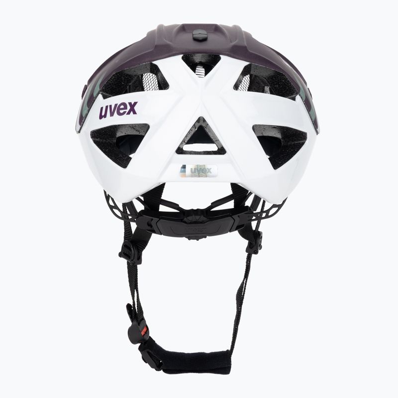 Шолом велосипедний UVEX Quatro CC plum/white matt 4