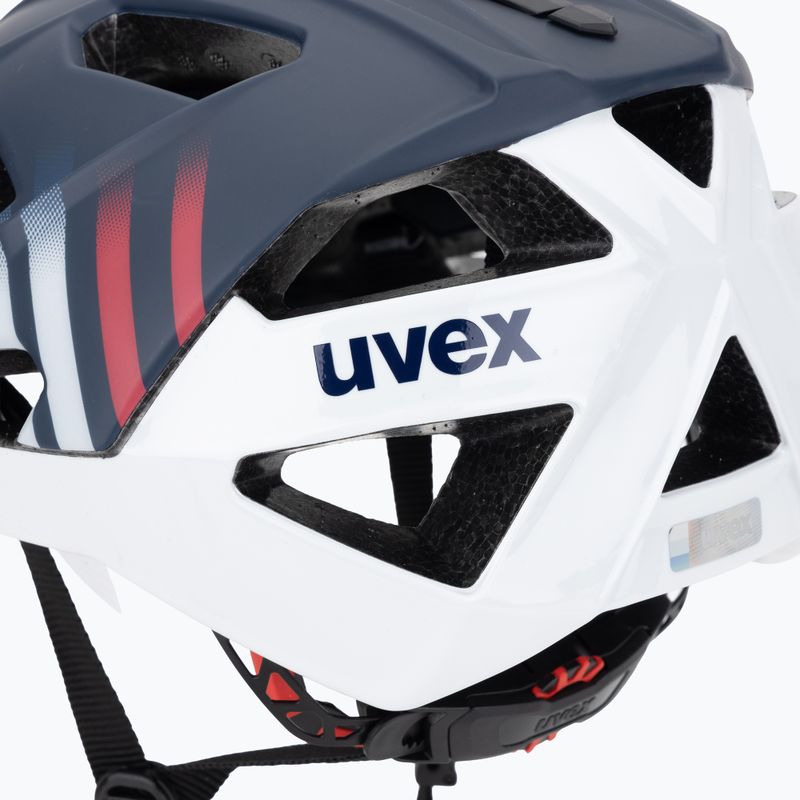 Шолом велосипедний UVEX Quatro CC deep space/white matt 7