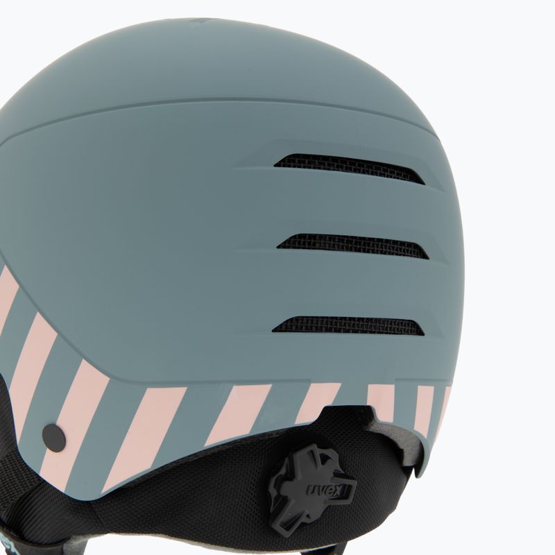 Шолом гірськолижний дитячий UVEX Rocket Visor Jr rhino/blush matt/mirror silver/lasergold lite 8