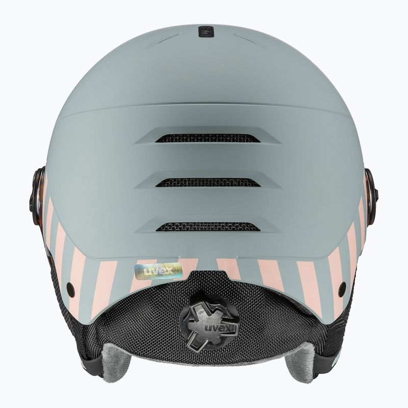 Шолом гірськолижний дитячий UVEX Rocket Visor Jr rhino/blush matt/mirror silver/lasergold lite 3