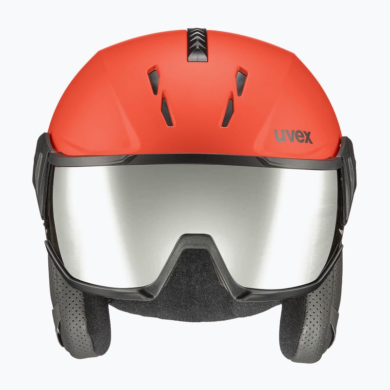 Шолом лижний UVEX Instinct Visor чорно-червоний 56/6/260/7005 10
