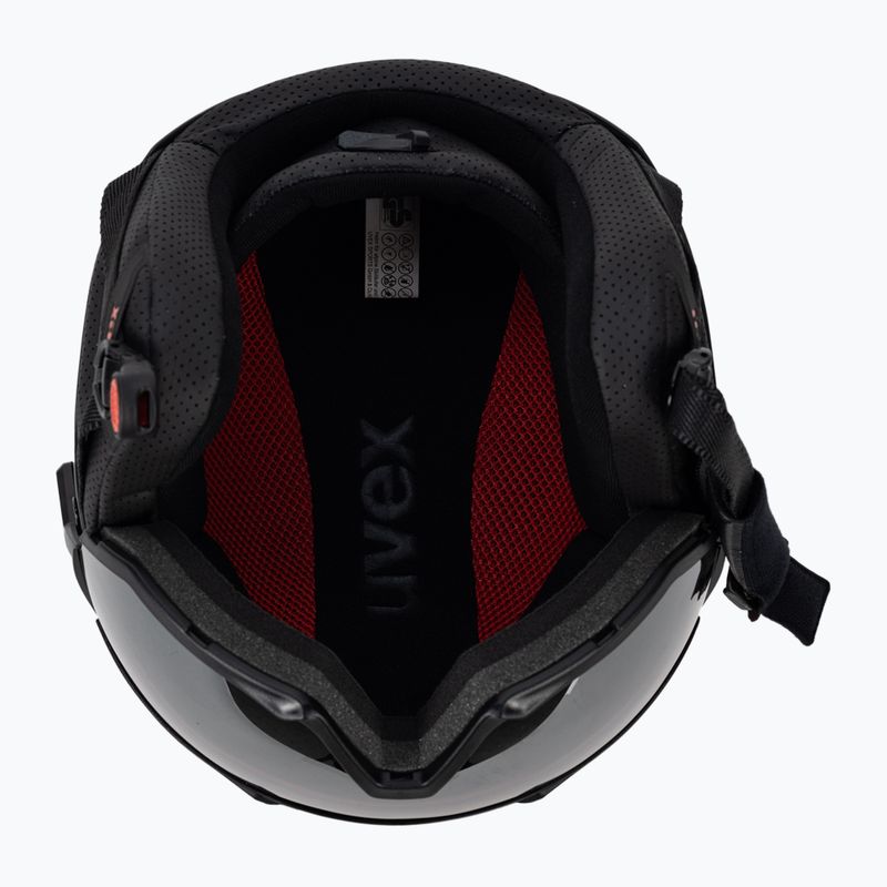 Шолом лижний UVEX Instinct Visor чорно-червоний 56/6/260/7005 5