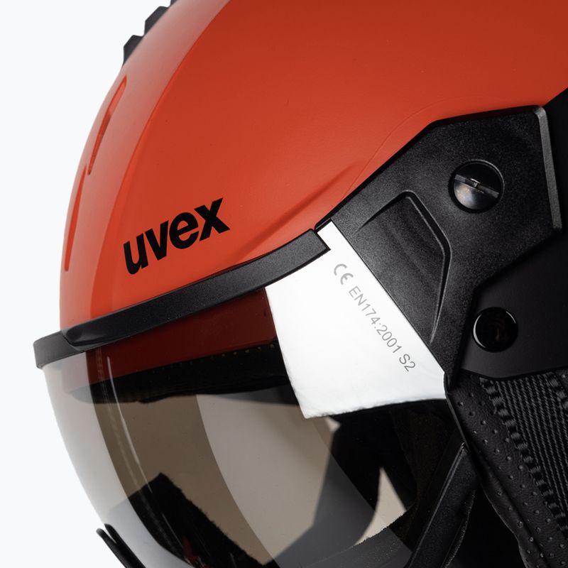 Шолом лижний UVEX Instinct Visor чорно-червоний 56/6/260/7005 6
