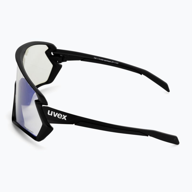 Окуляри велосипедні UVEX Sportstyle 231 2.0 V black mat/litemirror blue 53/3/028/2204 4