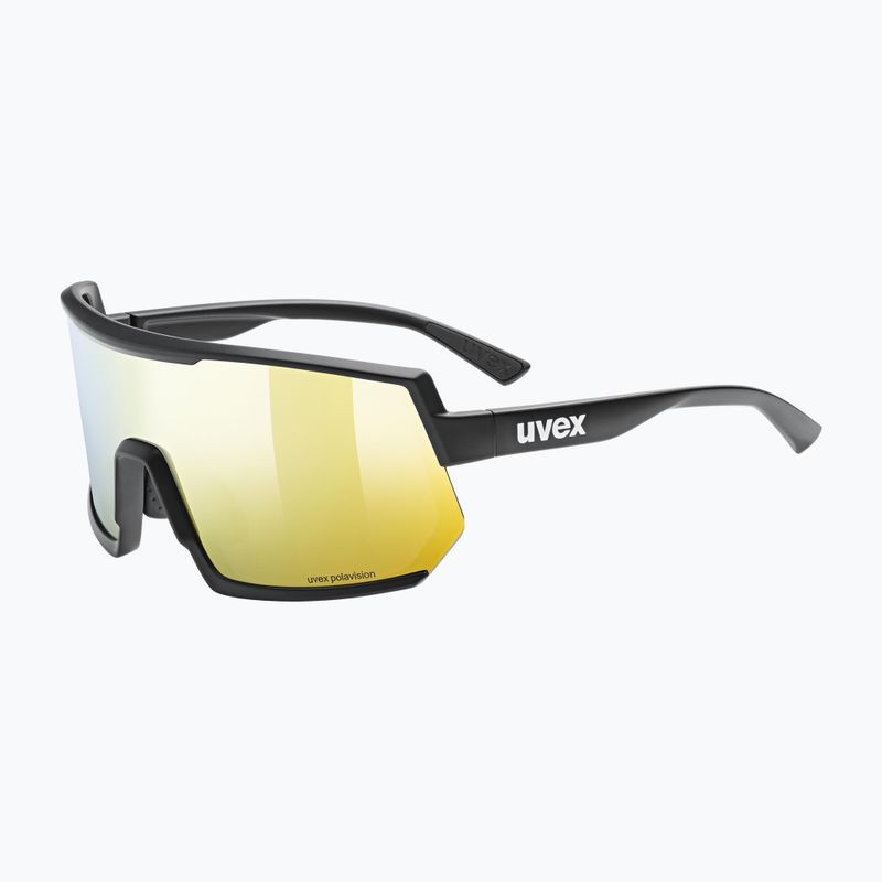 Окуляри велосипедні UVEX Sportstyle 235 P black mat/mirror yellow 53/3/032/2230 5