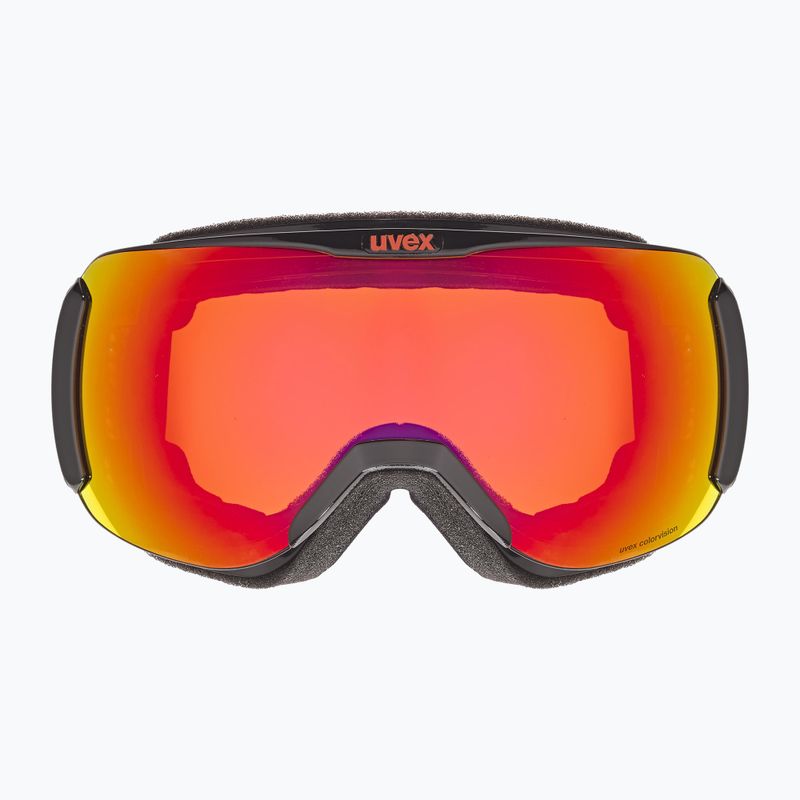 Гірськолижні окуляри UVEX Downhill 2100 CV S2 чорні блискучі/дзеркально-червоні/помаранчеві 6