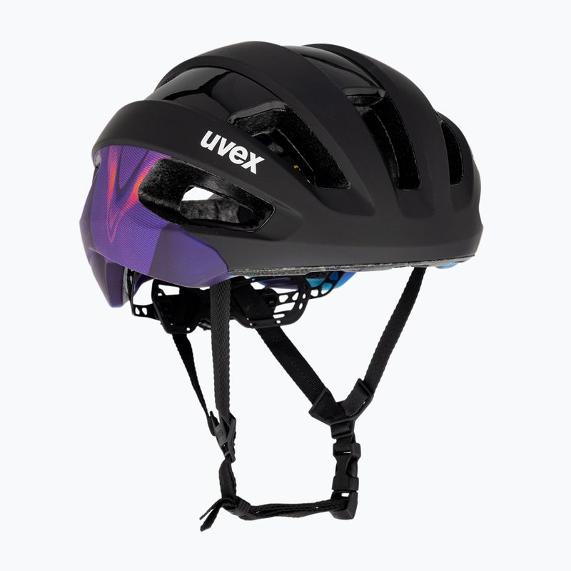 Шолом велосипедний UVEX Rise Pro MIPS black/galaxy matt