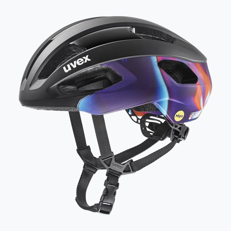 Шолом велосипедний UVEX Rise Pro MIPS black/galaxy matt 6