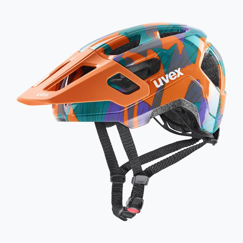 Шолом велосипедний дитячий UVEX React Jr papaya camo 2