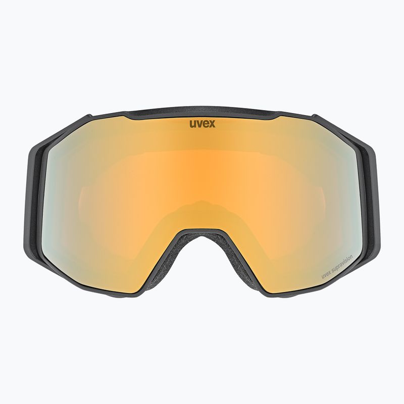 Окуляри лижні UVEX Gravity FM black matt/mirror gold orange clear 2