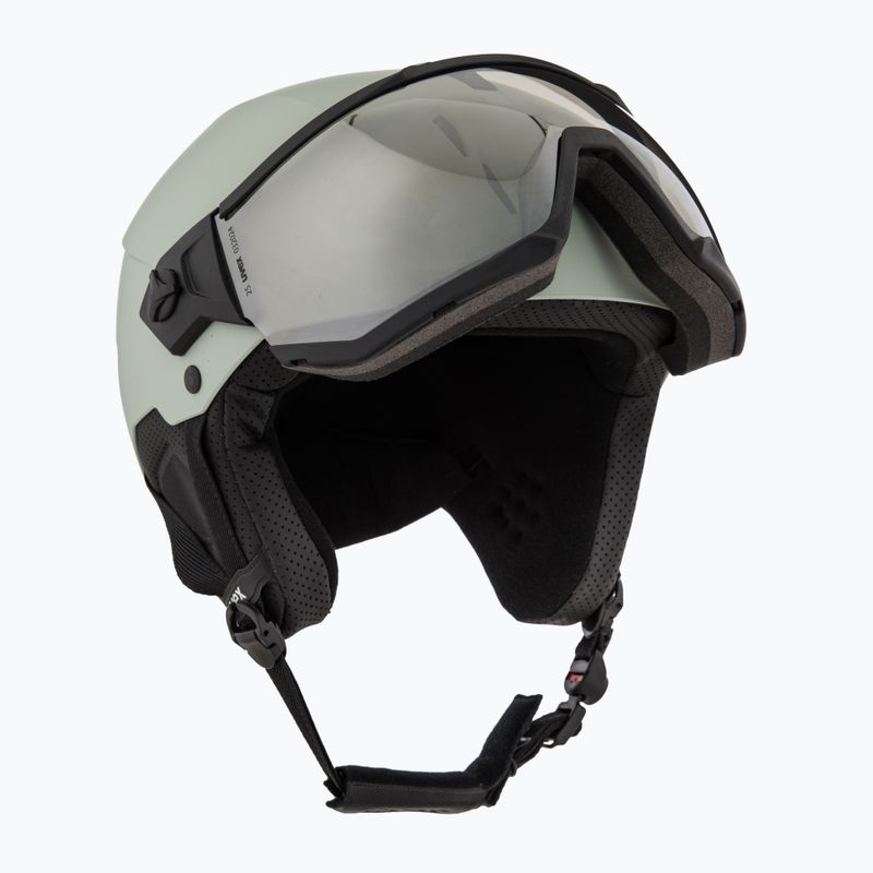 Шолом гірськолижний UVEX Instinct Visor oxid green matt/mirror silver/smoke 10