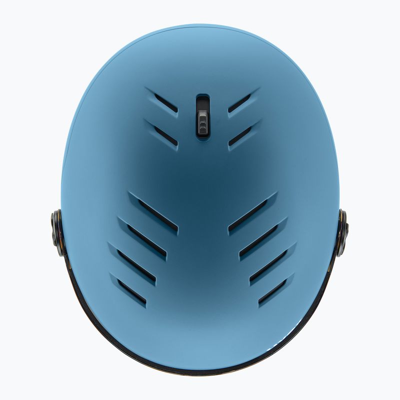 Шолом гірськолижний UVEX Wanted Visor stone blue matt/mirror blue/smoke 5