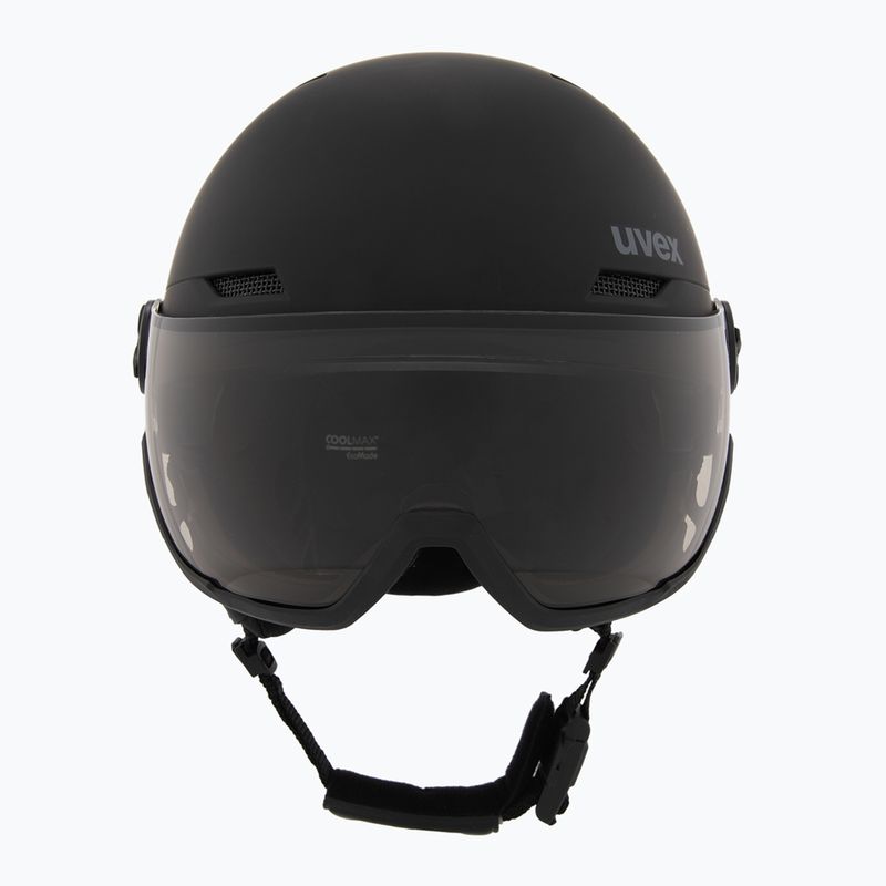 Шолом гірськолижний UVEX Wanted Visor Pro V black/silver matt 2