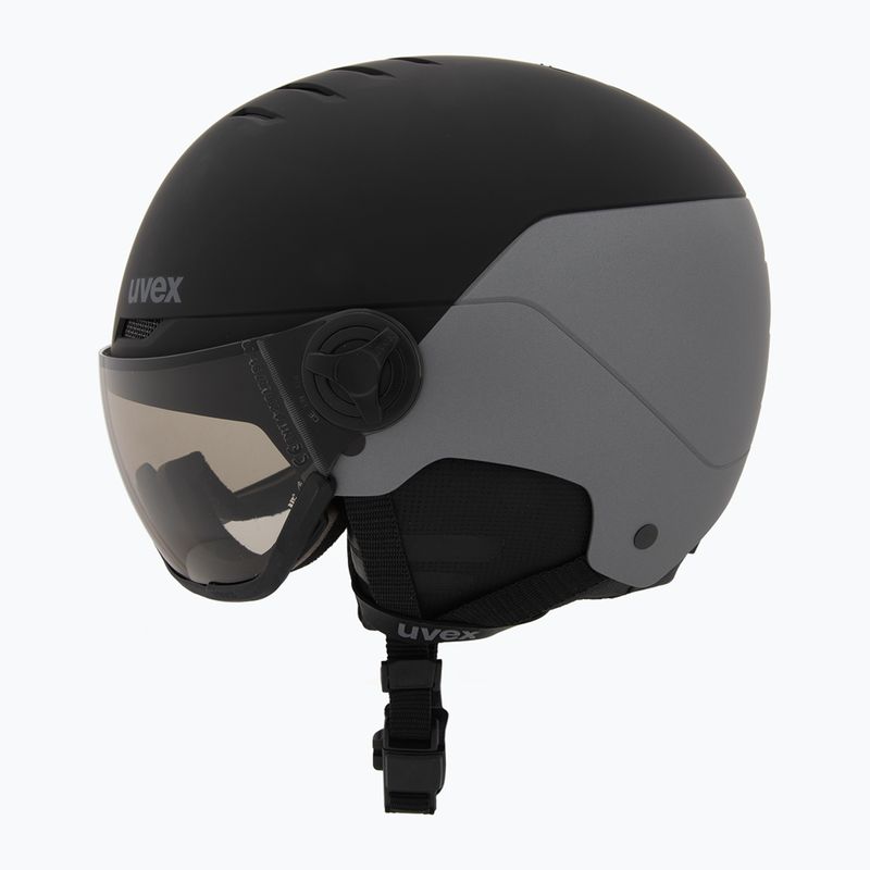 Шолом гірськолижний UVEX Wanted Visor Pro V black/silver matt 3