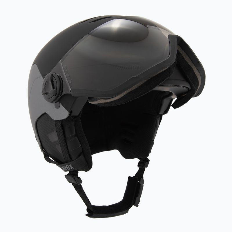 Шолом гірськолижний UVEX Wanted Visor Pro V black/silver matt 9