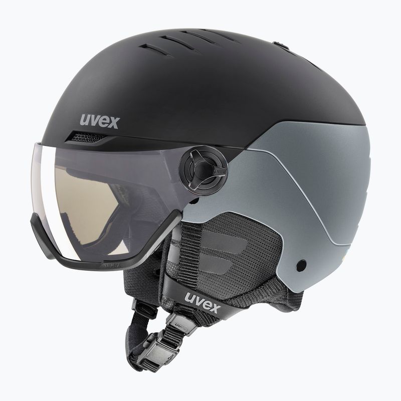 Лижний шолом UVEX Wanted Visor Pro V black/silver matt