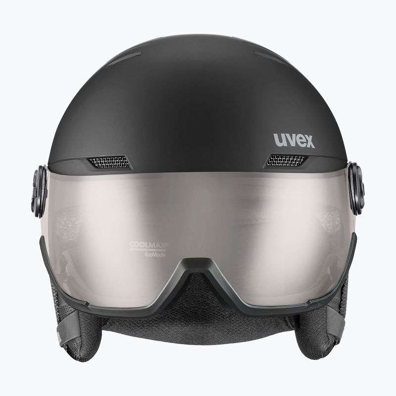 Лижний шолом UVEX Wanted Visor Pro V black/silver matt 2