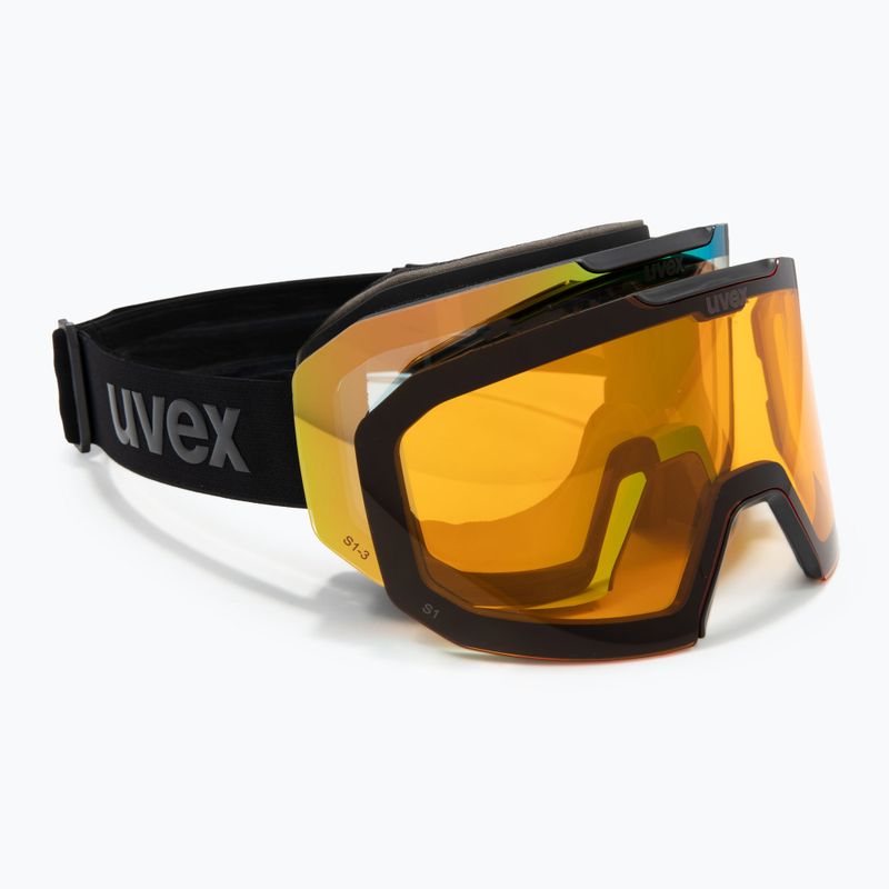 Окуляри гірськолижні UVEX Evidnt Attract V + case black matt/mirror green clear/yellow