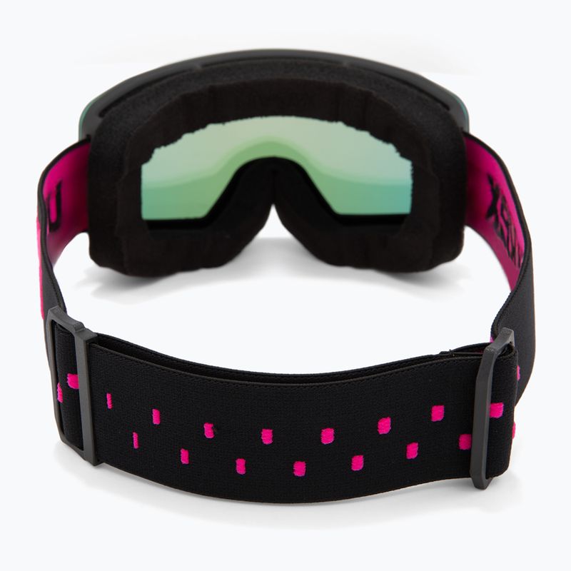 Окуляри лижні дитячі UVEX Pwdr FM black matt/mirror pink green clear 3