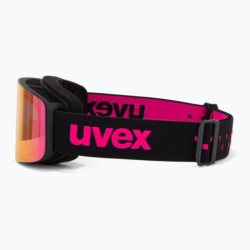 Окуляри лижні дитячі UVEX Pwdr FM black matt/mirror pink green clear 4