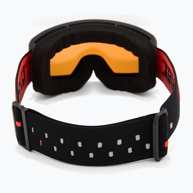 Окуляри лижні дитячі UVEX Pwdr FM black matt/mirror red orange clear 3