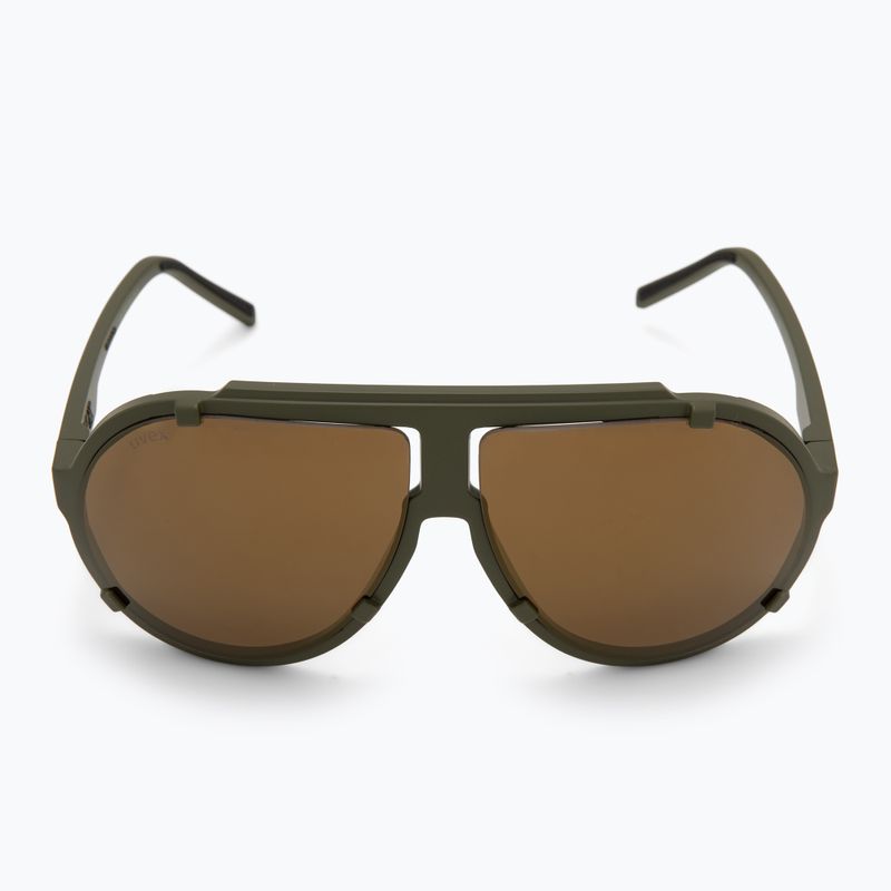 Окуляри сонцезахисні UVEX Esntl Pina moss green matt/mirror gold 3