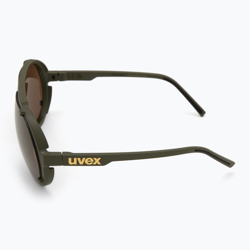 Окуляри сонцезахисні UVEX Esntl Pina moss green matt/mirror gold 4